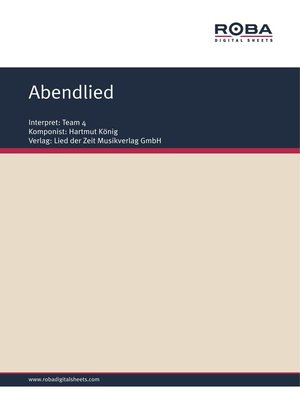 cover image of Abendlied